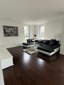 Wohnzimmer Moderne 3-Zimmer-Terrassenwohnung in den Steimker G�rten