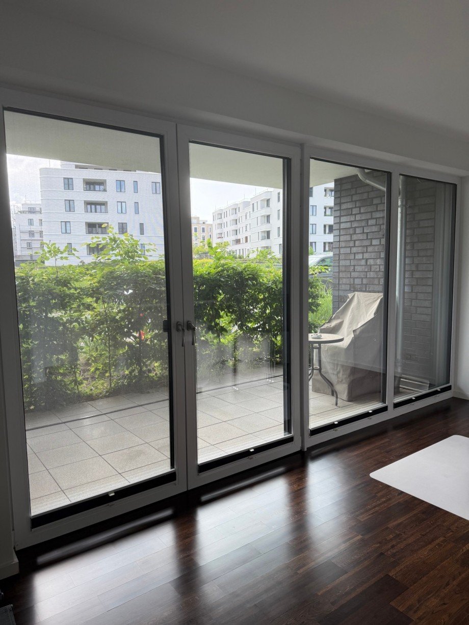 Blick auf die Terrasse Erdgeschosswohnung Wolfsburg